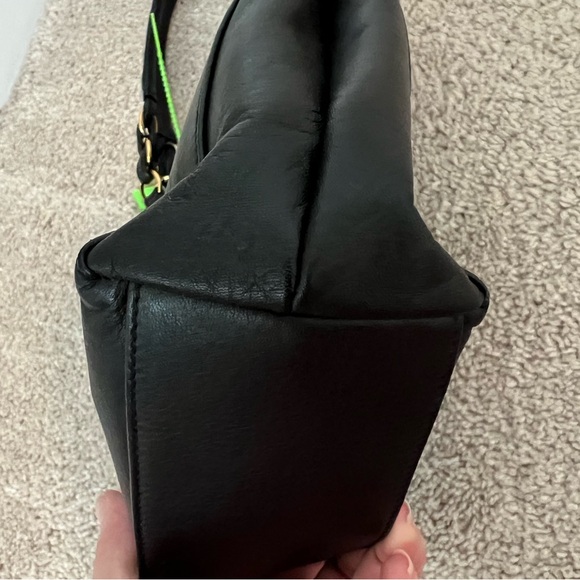 Roberta Di Camerino Black Leather Shoulder Purse ITALY - Picture 5 of 16